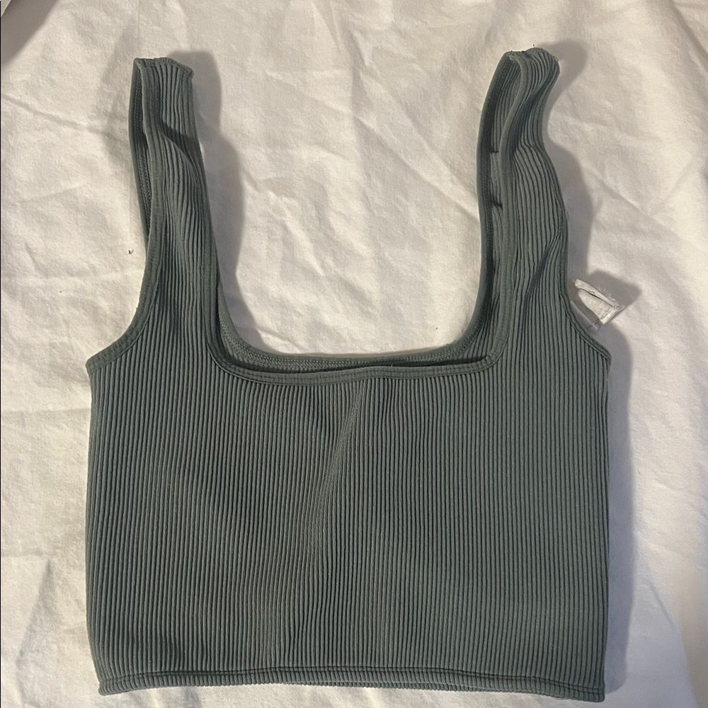 Forever 21 Ribbed Sports Bra in Gray